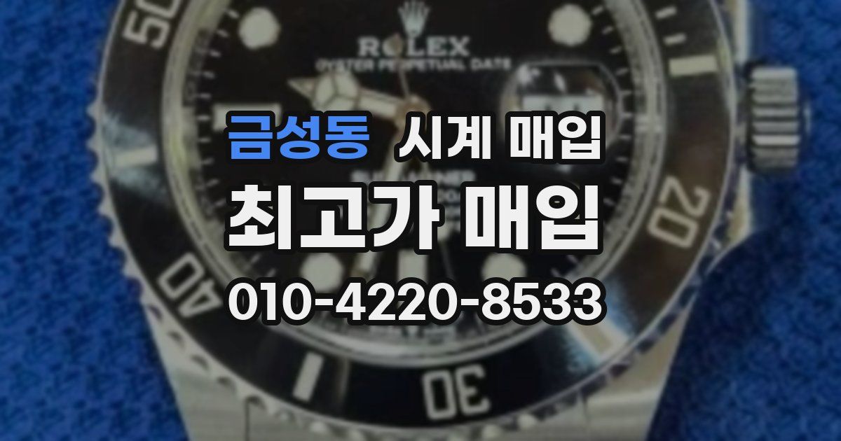 금성동 시계 매입