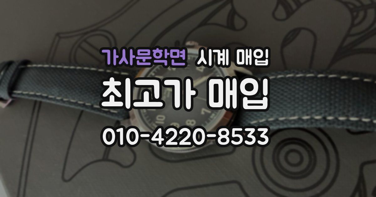 가사문학면 시계 매입