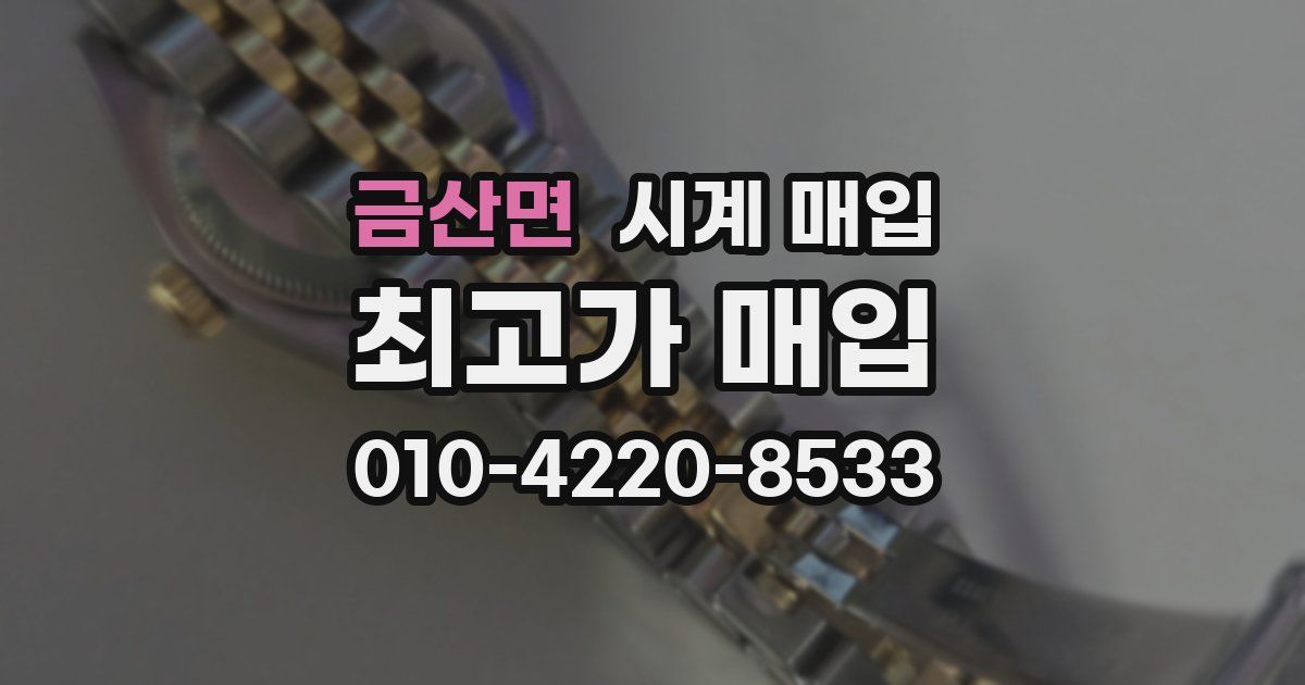 금산면 시계 매입