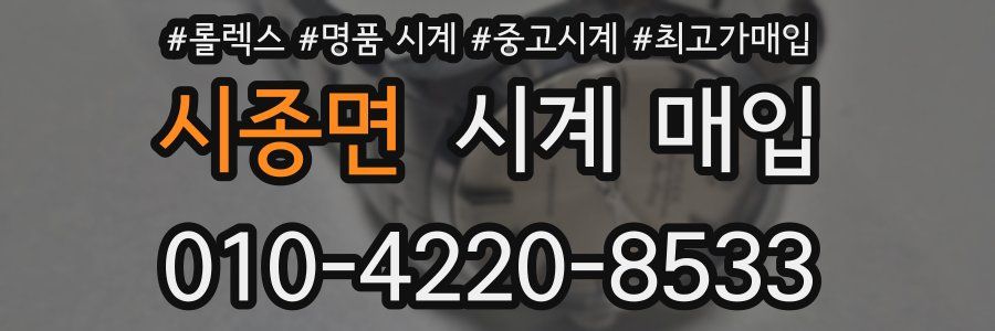 시종면 시계 매입