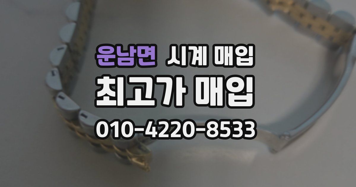 운남면 시계 매입