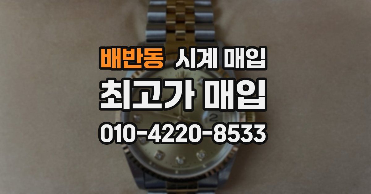 배반동 시계 매입