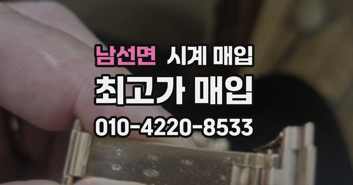 남선면 시계 매입