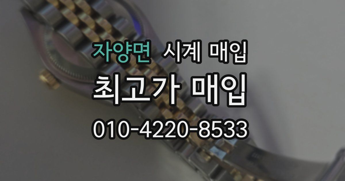 자양면 시계 매입