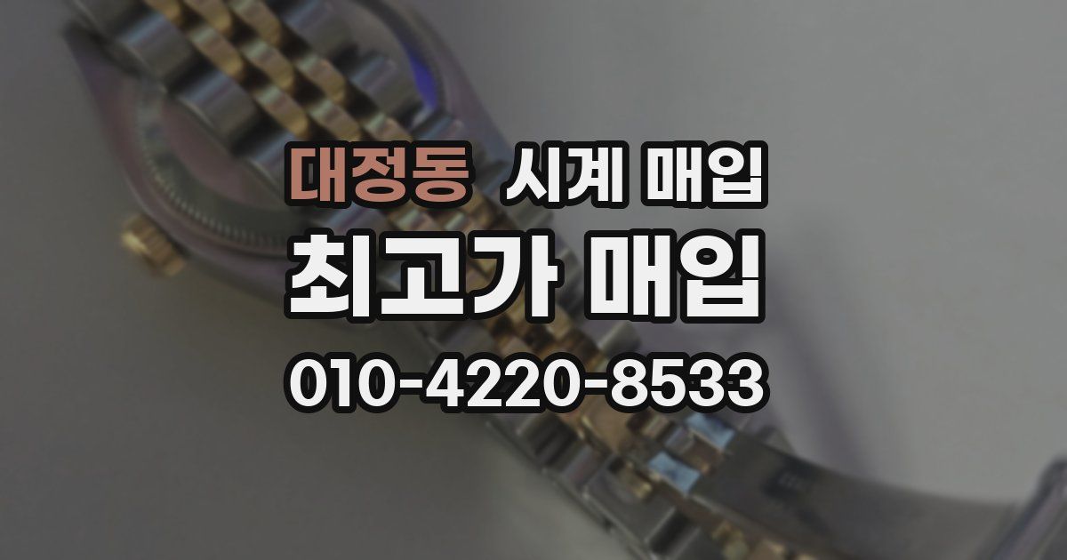 대정동 시계 매입