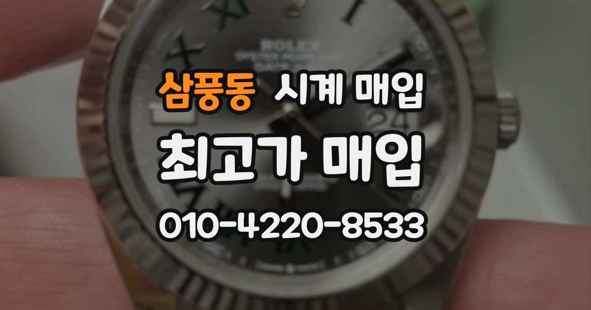 삼풍동 시계 매입