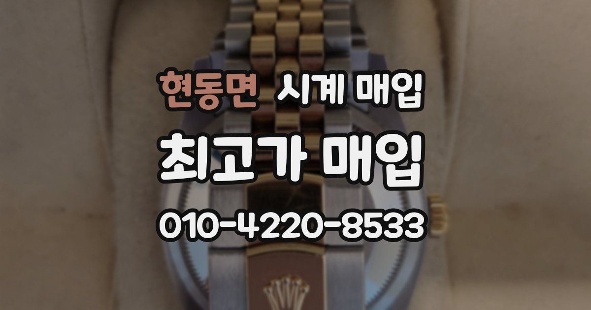 현동면 시계 매입