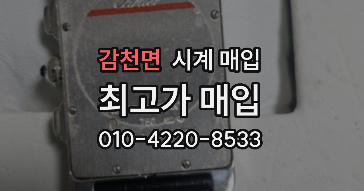 감천면 시계 매입