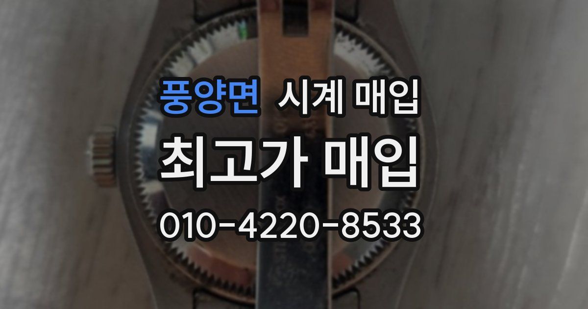 풍양면 시계 매입