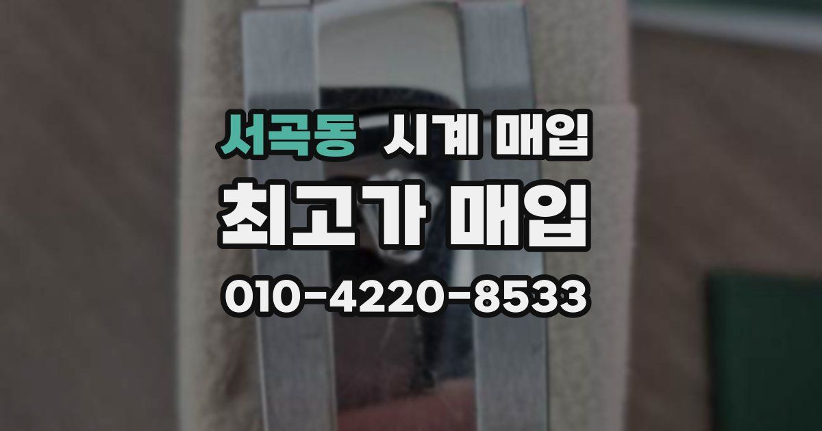 서곡동 시계 매입