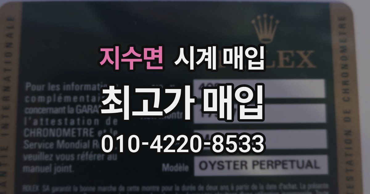 지수면 시계 매입