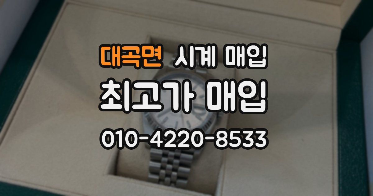 대곡면 시계 매입
