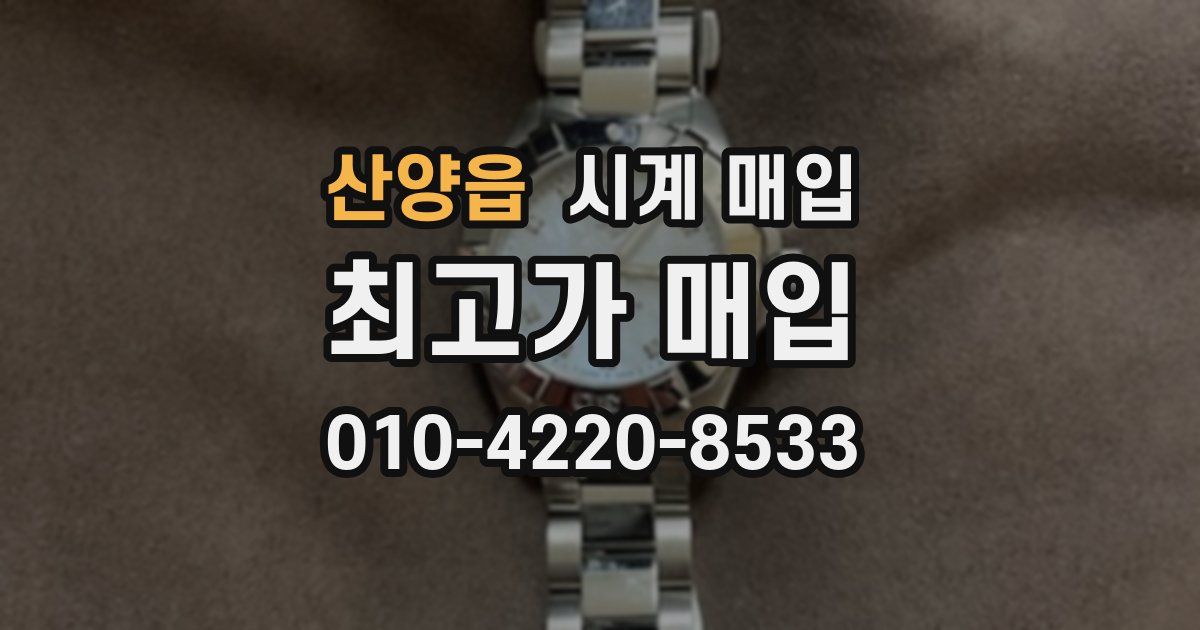 산양읍 시계 매입