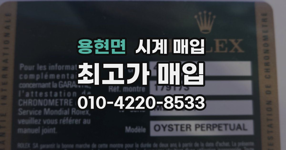 용현면 시계 매입