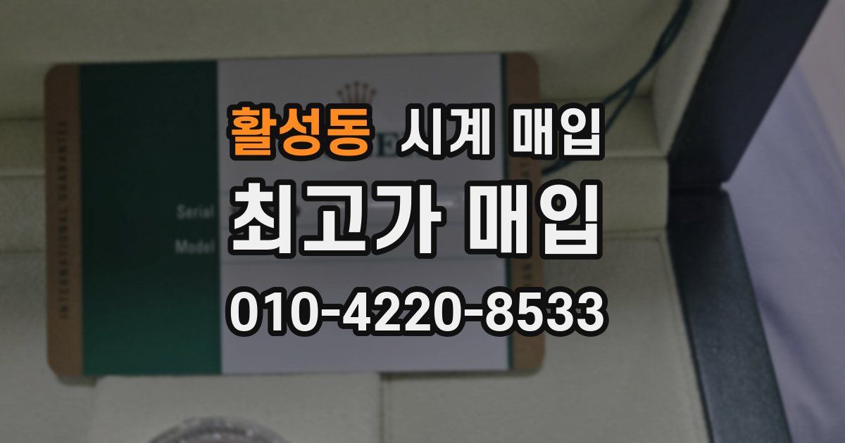 활성동 시계 매입