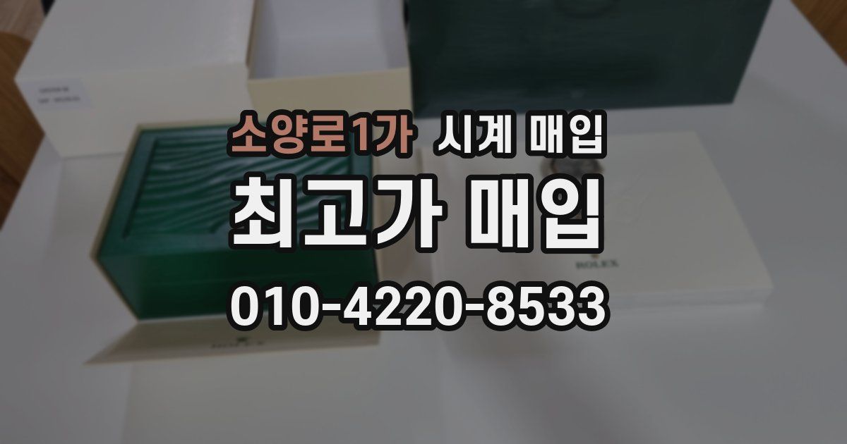소양로1가 시계 매입