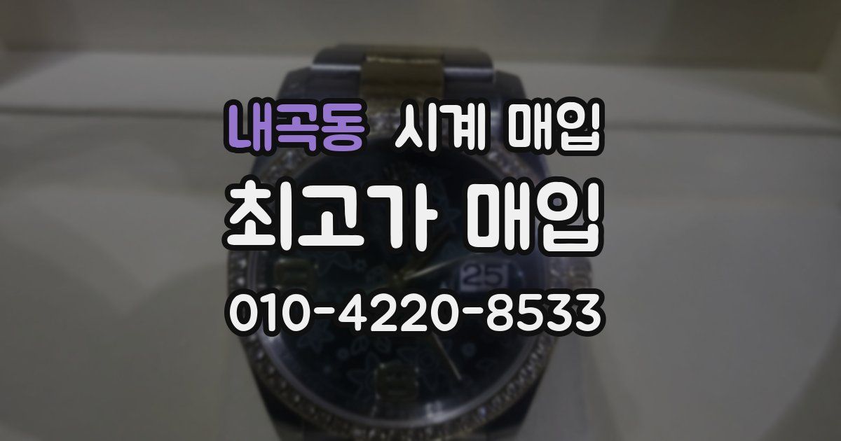 내곡동 시계 매입
