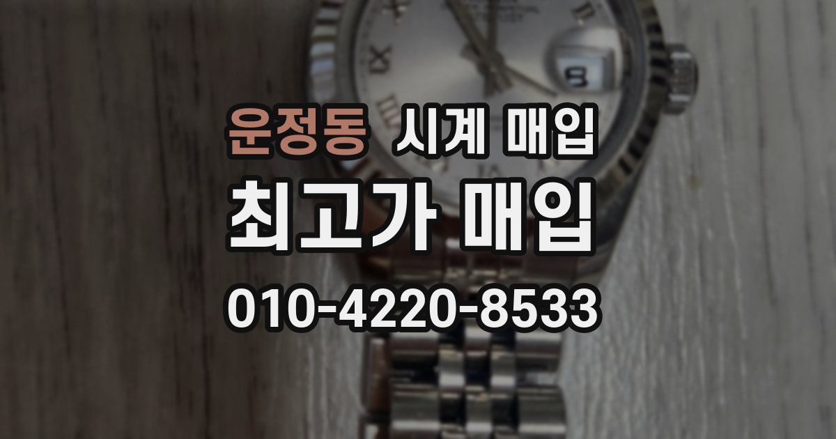 운정동 시계 매입