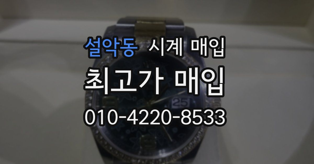 설악동 시계 매입
