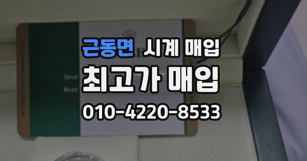 근동면 시계 매입
