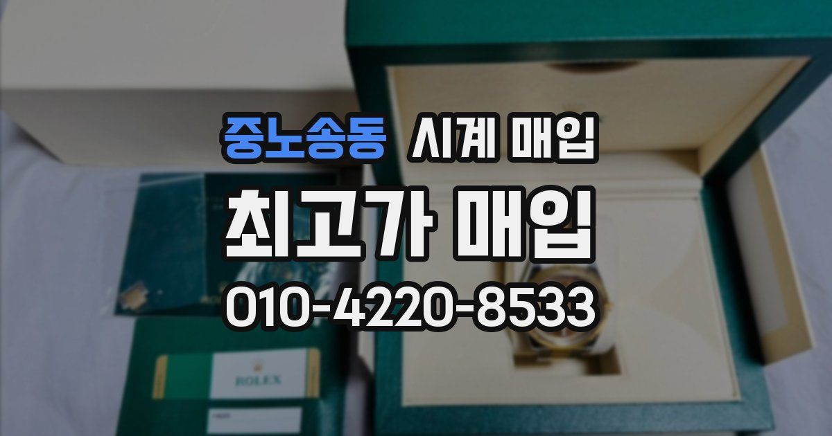 중노송동 시계 매입
