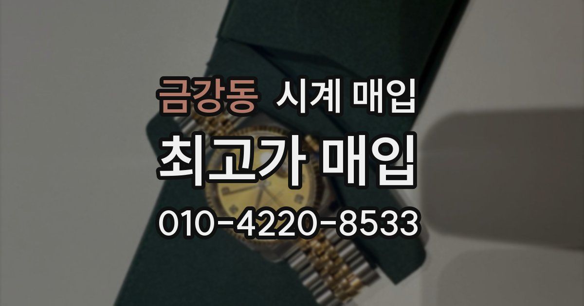 금강동 시계 매입