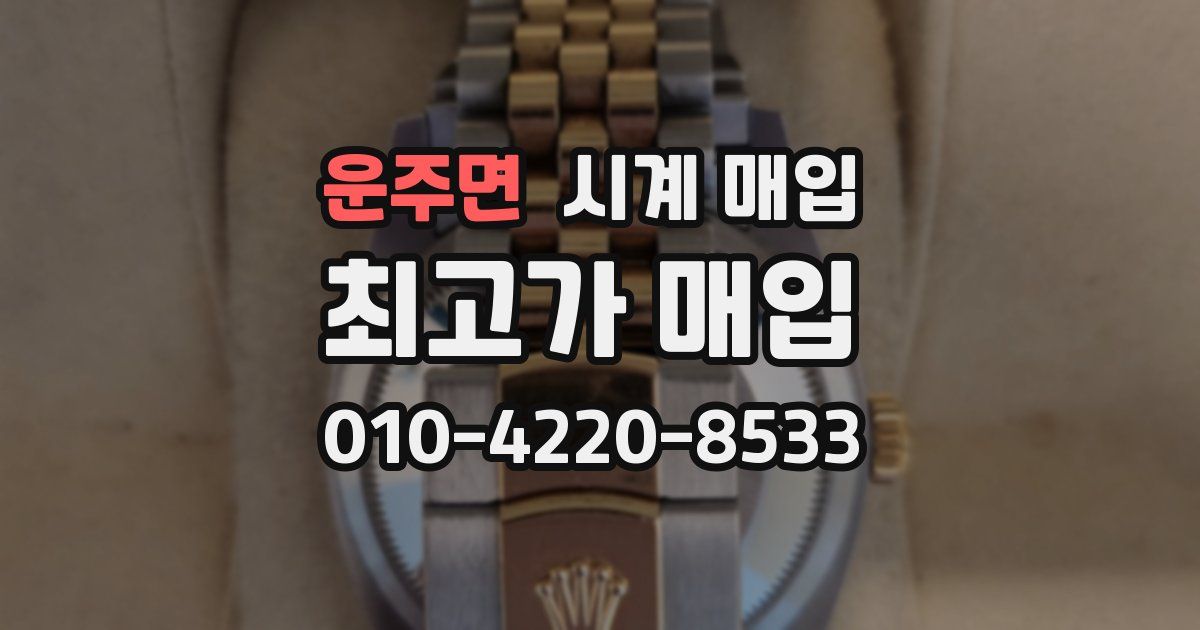 운주면 시계 매입