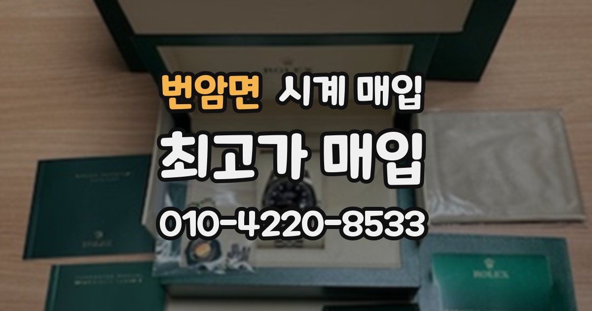 번암면 시계 매입