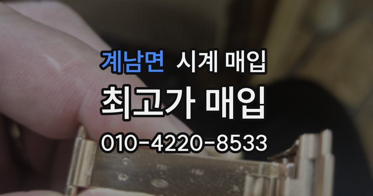 계남면 시계 매입