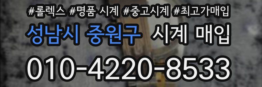 성남시 중원구 시계 매입