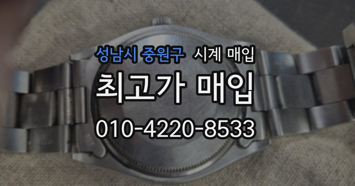 성남시 중원구 시계 매입