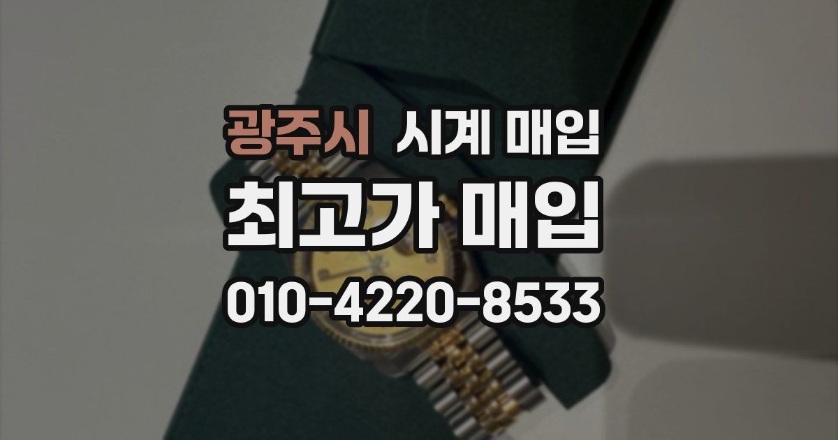 광주시 시계 매입