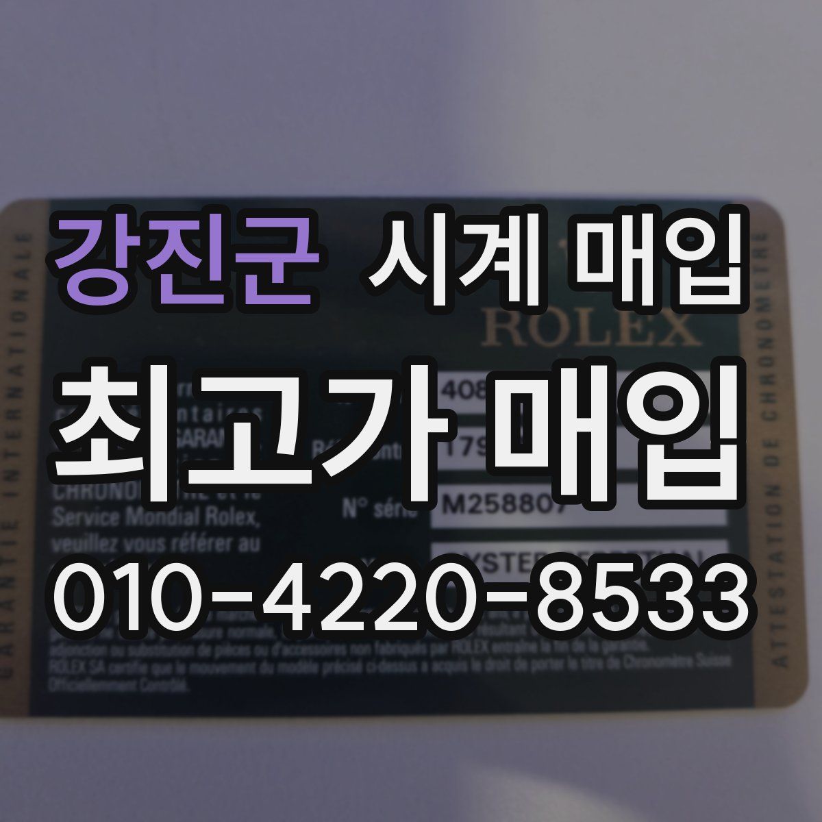 강진군 시계 매입