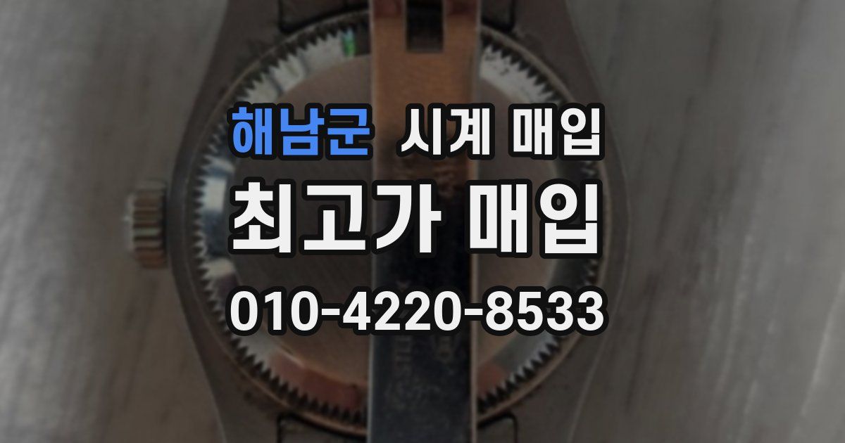 해남군 시계 매입