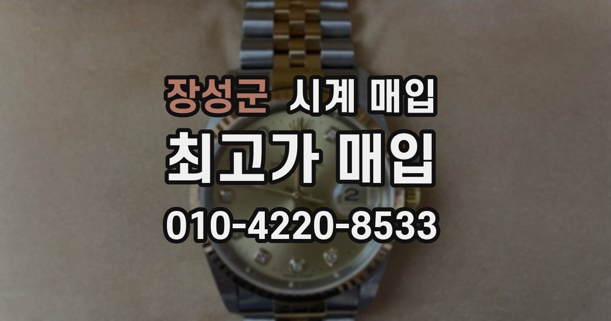 장성군 시계 매입