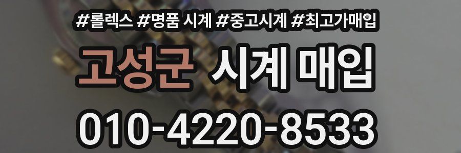 고성군 시계 매입