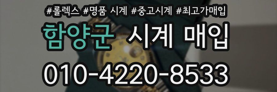 함양군 시계 매입