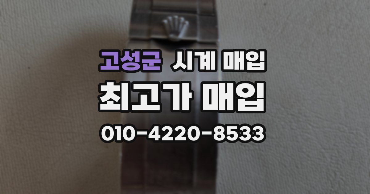 고성군 시계 매입