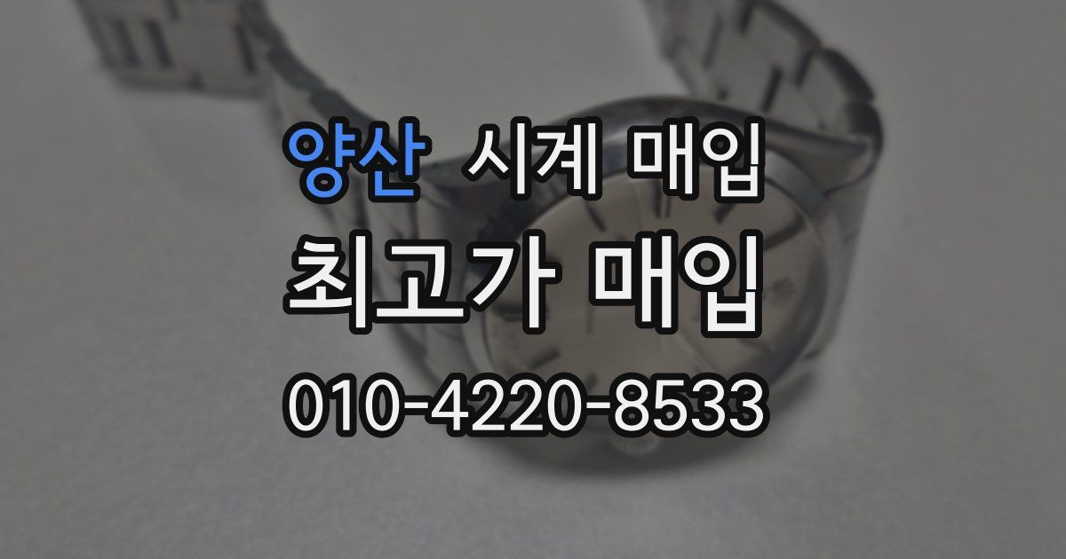 양산 시계 매입