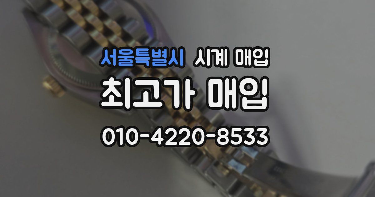 서울특별시 시계 매입