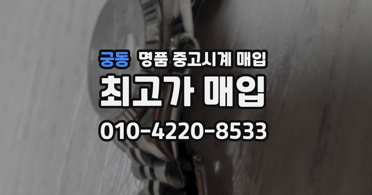 궁동 명품 중고시계 매입