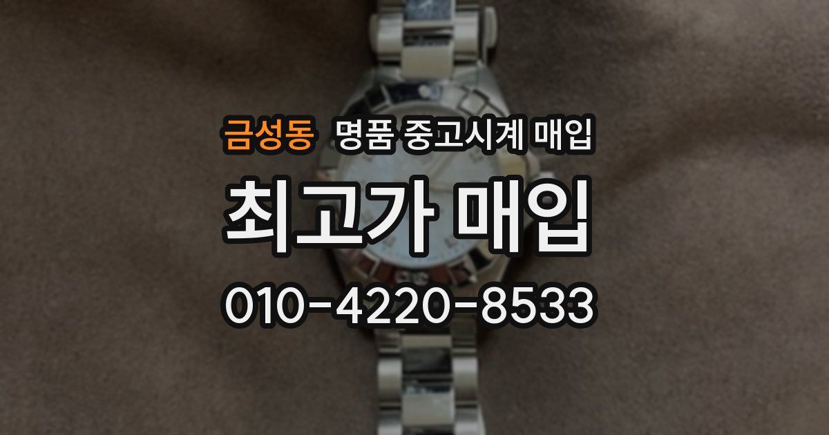 금성동 명품 중고시계 매입