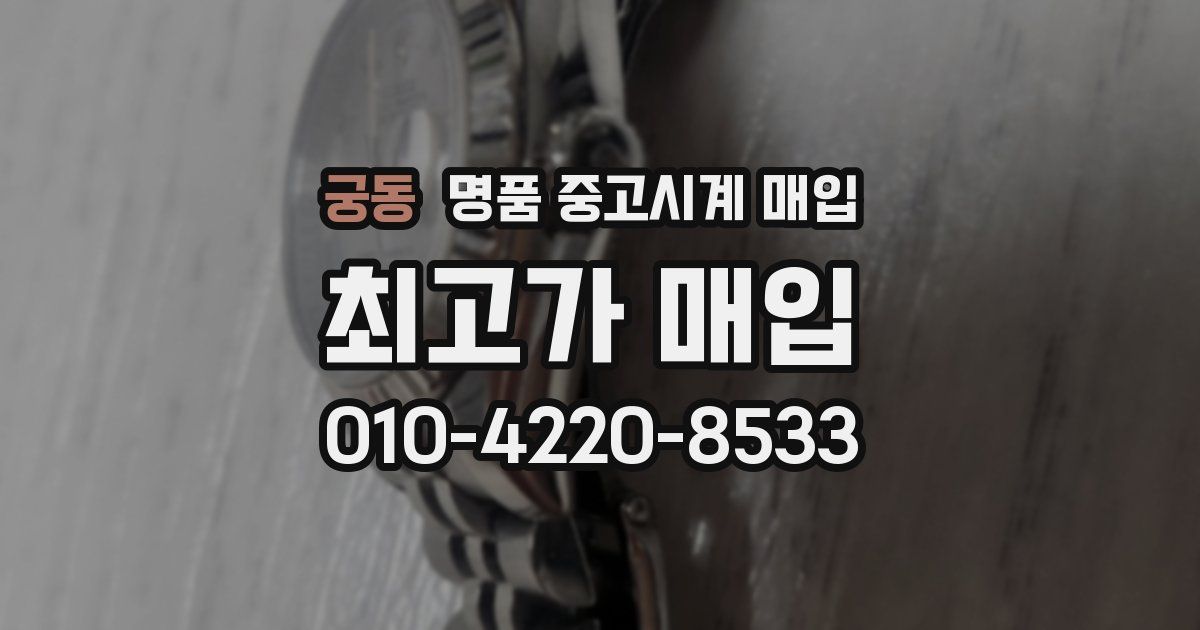 궁동 명품 중고시계 매입