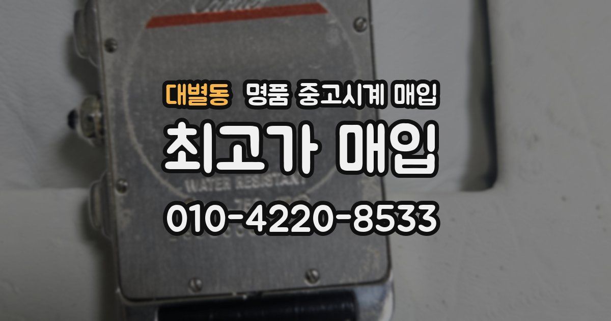 대별동 명품 중고시계 매입