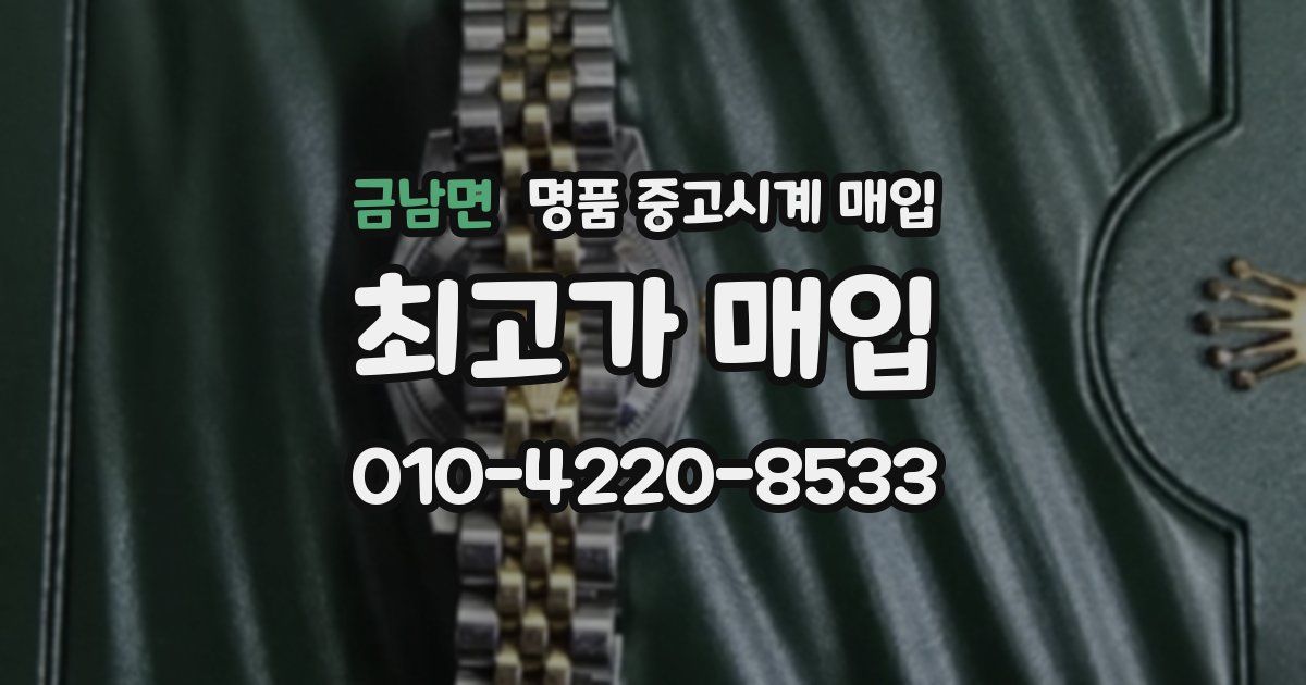금남면 명품 중고시계 매입
