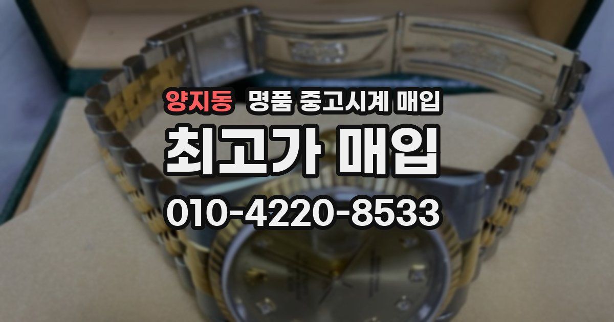 양지동 명품 중고시계 매입
