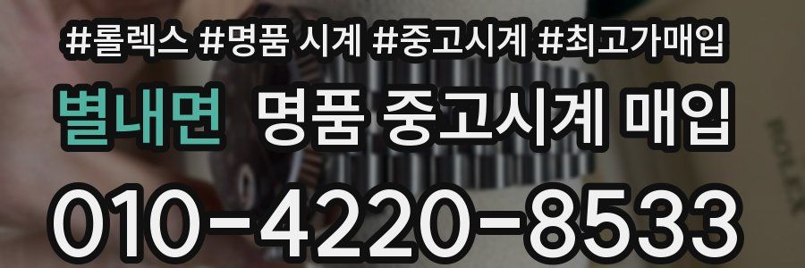 별내면 명품 중고시계 매입