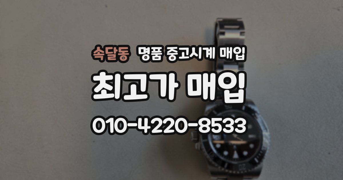 속달동 명품 중고시계 매입