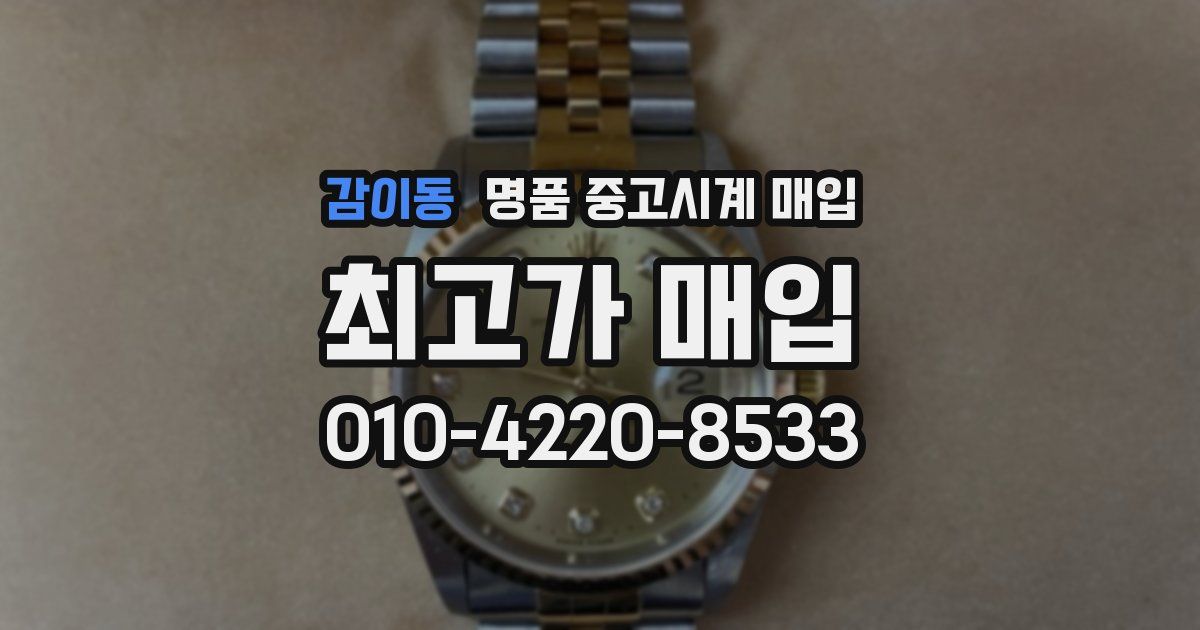 감이동 명품 중고시계 매입