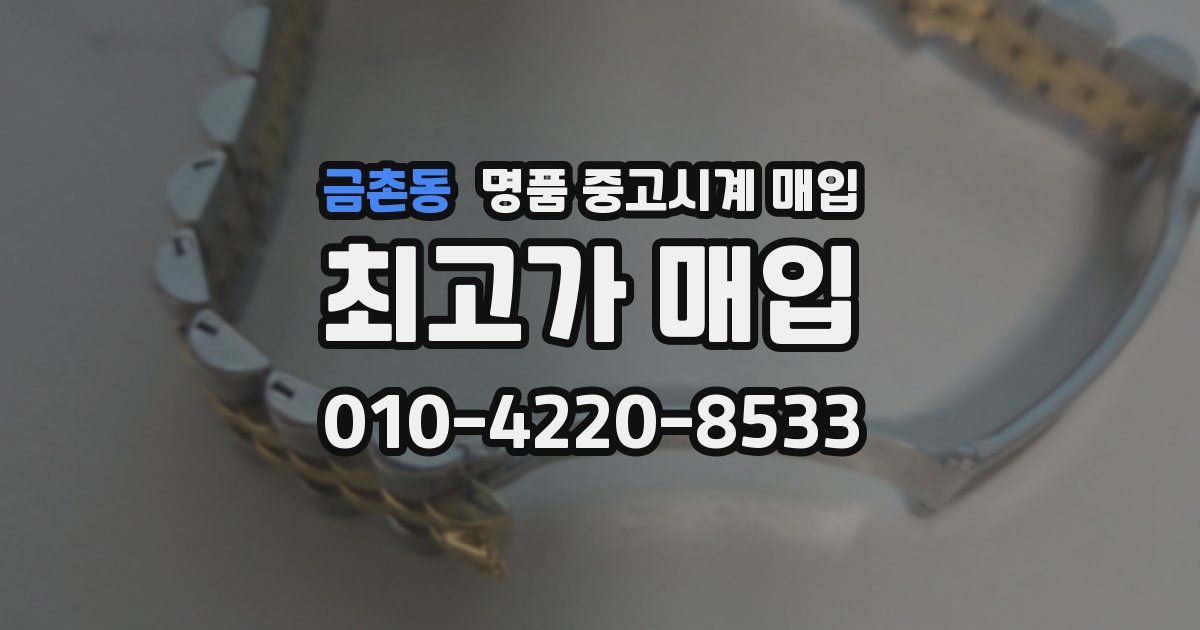 금촌동 명품 중고시계 매입
